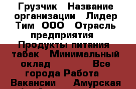 Грузчик › Название организации ­ Лидер Тим, ООО › Отрасль предприятия ­ Продукты питания, табак › Минимальный оклад ­ 12 000 - Все города Работа » Вакансии   . Амурская обл.,Архаринский р-н